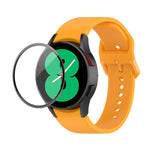 JUNSUNMAY cinturino regolabile in silicone + kit protezione schermo PMMA a copertura totale, For Samsung Galaxy Watch4 40mm