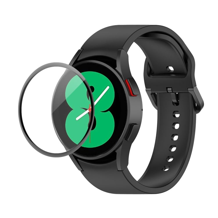 JUNSUNMAY cinturino regolabile in silicone + kit protezione schermo PMMA a copertura totale, For Samsung Galaxy Watch4 40mm
