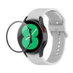 JUNSUNMAY cinturino regolabile in silicone + kit protezione schermo PMMA a copertura totale, For Samsung Galaxy Watch4 40mm