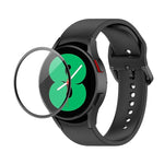 JUNSUNMAY cinturino regolabile in silicone + kit protezione schermo PMMA a copertura totale, For Samsung Galaxy Watch4 44mm