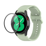 JUNSUNMAY cinturino regolabile in silicone + kit protezione schermo PMMA a copertura totale, For Samsung Galaxy Watch4 44mm
