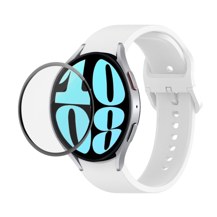 JUNSUNMAY cinturino regolabile in silicone + kit protezione schermo PMMA a copertura totale, For Samsung Galaxy Watch6 40mm
