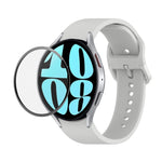 JUNSUNMAY cinturino regolabile in silicone + kit protezione schermo PMMA a copertura totale, For Samsung Galaxy Watch6 40mm