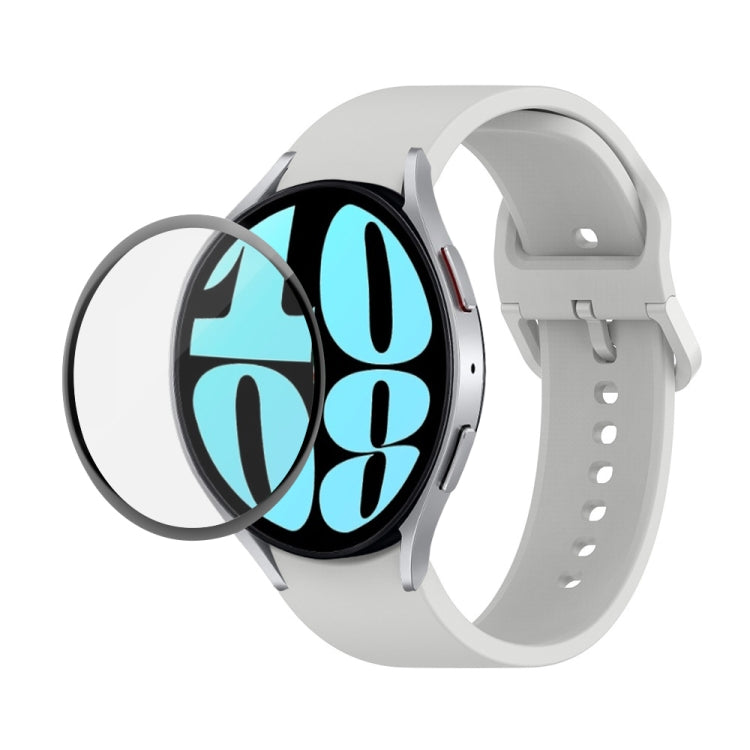 JUNSUNMAY cinturino regolabile in silicone + kit protezione schermo PMMA a copertura totale, For Samsung Galaxy Watch6 40mm