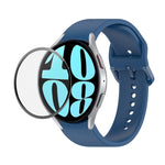 JUNSUNMAY cinturino regolabile in silicone + kit protezione schermo PMMA a copertura totale, For Samsung Galaxy Watch6 40mm