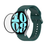 JUNSUNMAY cinturino regolabile in silicone + kit protezione schermo PMMA a copertura totale, For Samsung Galaxy Watch6 40mm