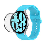 JUNSUNMAY cinturino regolabile in silicone + kit protezione schermo PMMA a copertura totale, For Samsung Galaxy Watch6 40mm