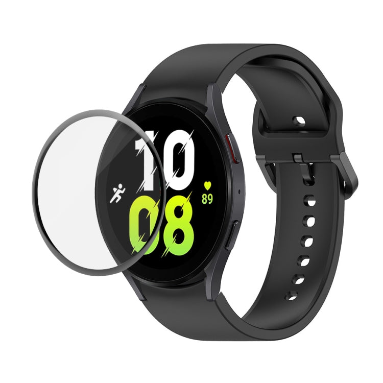 JUNSUNMAY cinturino regolabile in silicone + kit protezione schermo PMMA a copertura totale, For Samsung Galaxy Watch5 40mm