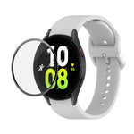JUNSUNMAY cinturino regolabile in silicone + kit protezione schermo PMMA a copertura totale, For Samsung Galaxy Watch5 40mm