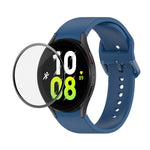 JUNSUNMAY cinturino regolabile in silicone + kit protezione schermo PMMA a copertura totale, For Samsung Galaxy Watch5 40mm