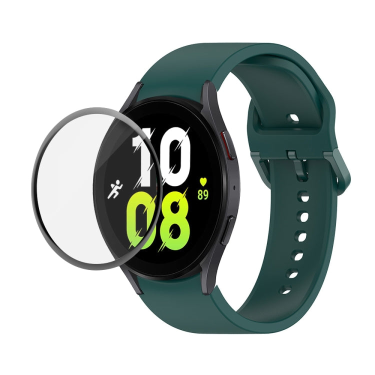 JUNSUNMAY cinturino regolabile in silicone + kit protezione schermo PMMA a copertura totale, For Samsung Galaxy Watch5 40mm