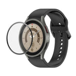 JUNSUNMAY cinturino regolabile in silicone + kit protezione schermo PMMA a copertura totale, For Samsung Galaxy Watch5 Pro 45mm