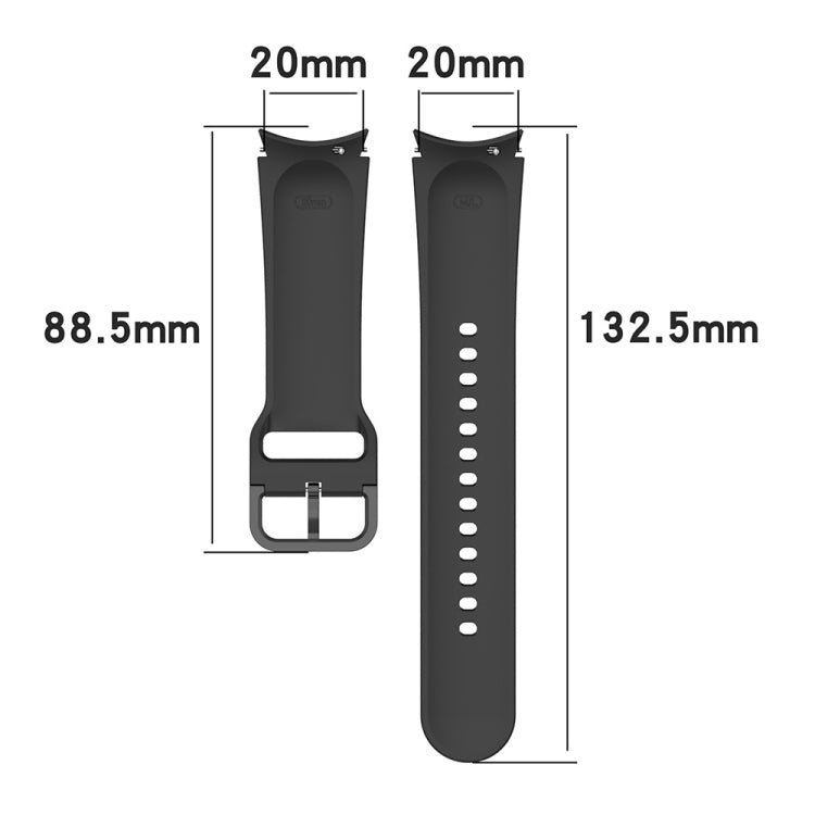 JUNSUNMAY cinturino regolabile in silicone + kit protezione schermo PMMA a copertura totale, For Samsung Galaxy Watch6 Classic 43mm