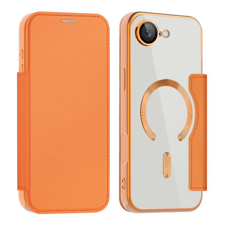 Custodia per telefono in pelle antifurto magnetica RFID MagSafe, For iPhone 15, For iPhone 17e / 16e