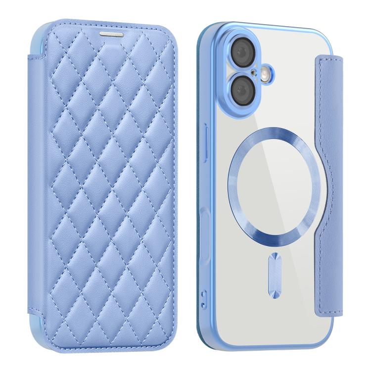 Custodia per telefono in pelle Shield Magsafe RFID antifurto con rombo, For iPhone 17 Pro, For iPhone 17, For iPhone Air