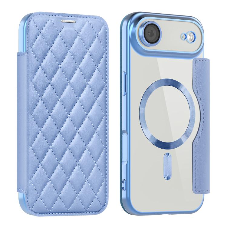 Custodia per telefono in pelle Shield Magsafe RFID antifurto con rombo, For iPhone 17 Pro, For iPhone 17, For iPhone Air