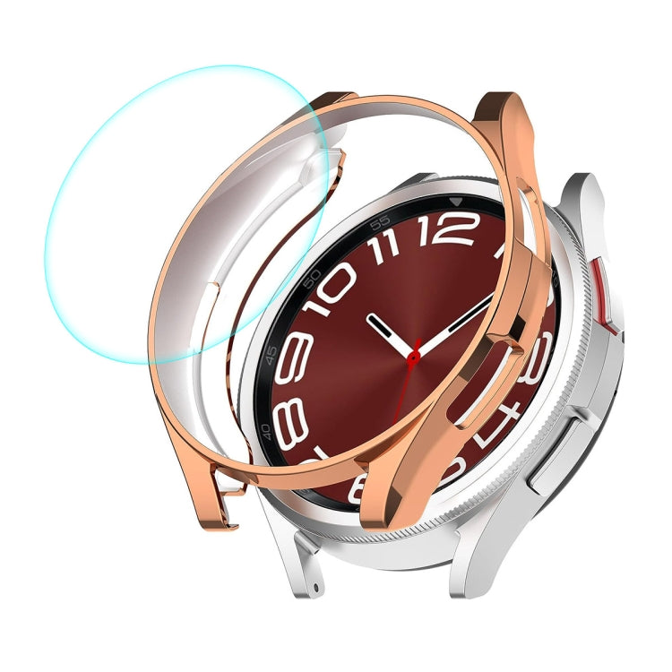 Custodia morbida in TPU elettrolitico ENKAY Hat-Prince + protezione schermo in vetro 9H da 0,2 mm, For Samsung Galaxy Watch6 Classic 47mm, For Samsung Galaxy Watch6 Classic 43mm