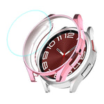 Custodia morbida in TPU elettrolitico ENKAY Hat-Prince + protezione schermo in vetro 9H da 0,2 mm, For Samsung Galaxy Watch6 Classic 47mm, For Samsung Galaxy Watch6 Classic 43mm