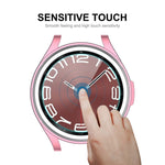 Custodia morbida in TPU elettrolitico ENKAY Hat-Prince + protezione schermo in vetro 9H da 0,2 mm, For Samsung Galaxy Watch6 Classic 47mm, For Samsung Galaxy Watch6 Classic 43mm