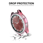 Custodia morbida in TPU elettrolitico ENKAY Hat-Prince + protezione schermo in vetro 9H da 0,2 mm, For Samsung Galaxy Watch6 Classic 47mm, For Samsung Galaxy Watch6 Classic 43mm