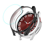 Custodia morbida in TPU elettrolitico ENKAY Hat-Prince + protezione schermo in vetro 9H da 0,2 mm, For Samsung Galaxy Watch6 Classic 47mm, For Samsung Galaxy Watch6 Classic 43mm