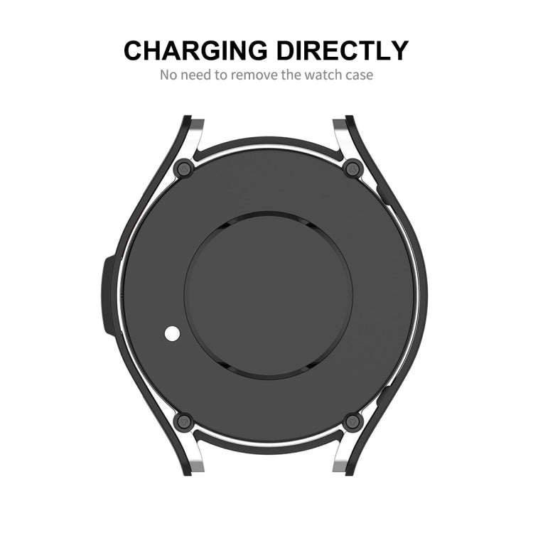 Custodia rigida per PC ENKAY Hat-Prince elettroplaccata + protezione schermo in vetro 9H da 0,2 mm, For Samsung Galaxy Watch6 Classic 47mm, For Samsung Galaxy Watch6 44mm, For Samsung Galaxy Watch6 40mm