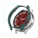 Custodia rigida per PC ENKAY Hat-Prince elettroplaccata + protezione schermo in vetro 9H da 0,2 mm, For Samsung Galaxy Watch6 Classic 47mm, For Samsung Galaxy Watch6 44mm, For Samsung Galaxy Watch6 40mm