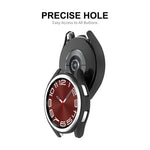 Custodia rigida per PC ENKAY Hat-Prince elettroplaccata + protezione schermo in vetro 9H da 0,2 mm, For Samsung Galaxy Watch6 Classic 43mm
