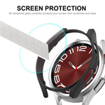 Custodia rigida per PC ENKAY Hat-Prince elettroplaccata + protezione schermo in vetro 9H da 0,2 mm, For Samsung Galaxy Watch6 Classic 43mm