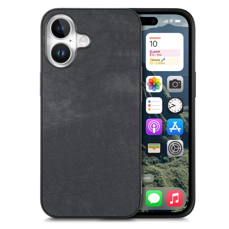 Custodia per telefono con cover posteriore in pelle vintage per PC, For iPhone 16, For iPhone 15 Pro Max, For iPhone 15 Pro, For iPhone 15 Plus