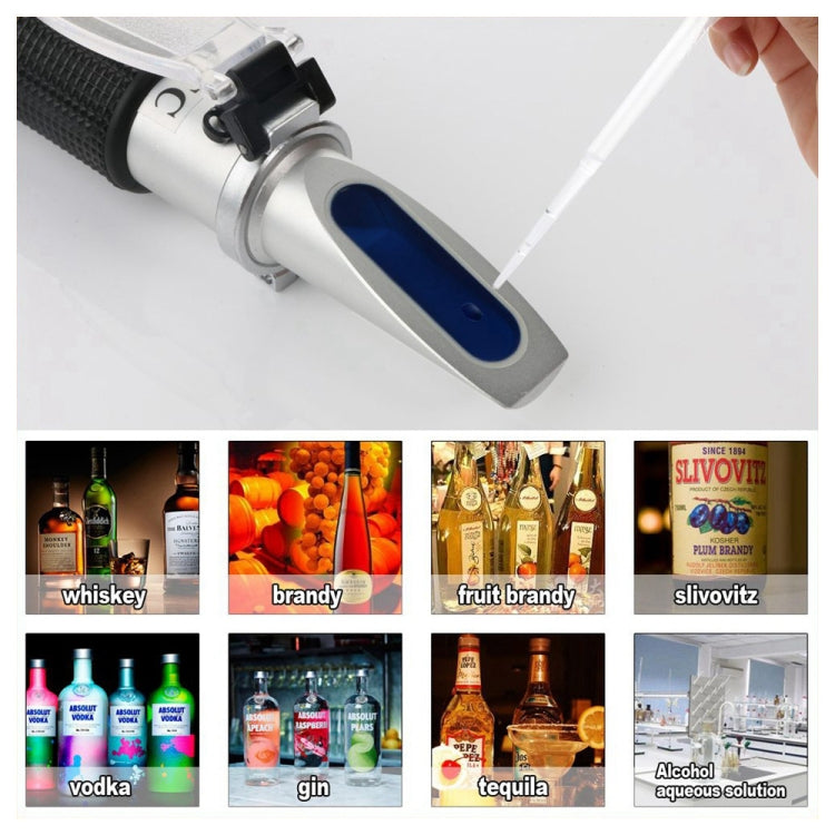 Rifrattometro digitale portatile per alcol 0-80%