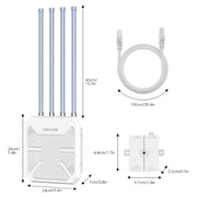 WAVLINK WN573HX1 WiFi 6 AX1800 IP67 Router WiFi wireless dual band da esterno impermeabili, US Plug, EU Plug, UK Plug, AU Plug