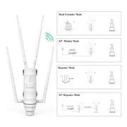 WAVLINK WN572HP3 AC1200 Router wireless dual band resistente alle intemperie estensore WiFi per esterni, US Plug, EU Plug, UK Plug, AU Plug