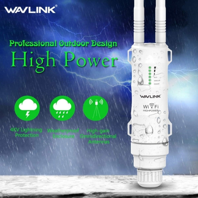 WAVLINK WN570HA1 Estensore router Wi-Fi per esterni resistente alle intemperie 2,4+5GHz 600Mbps, US Plug, EU Plug, UK Plug, AU Plug