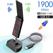 WAVLINK WN690A5D Per PC AC1900M Scheda di rete USB 3.0 Adattatore wireless dual band da 2,4 GHz 5 GHz, WN690A5D