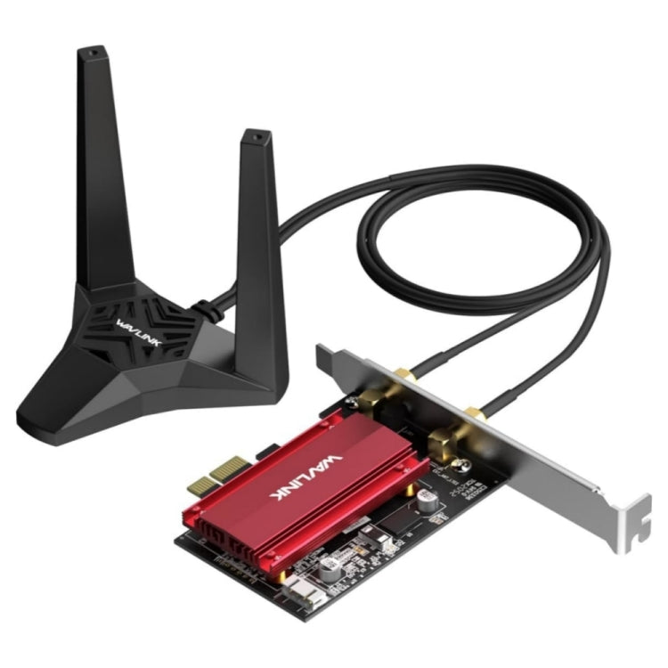 WAVLINK WN675X3-PCIE Adattatore wireless Tri-band 5400Mbps WiFi 6E PCIe BT 5.3 Scheda di rete, WN675X3-PCIE