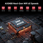 WAVLINK WN675X3-PCIE Adattatore wireless Tri-band 5400Mbps WiFi 6E PCIe BT 5.3 Scheda di rete, WN675X3-PCIE