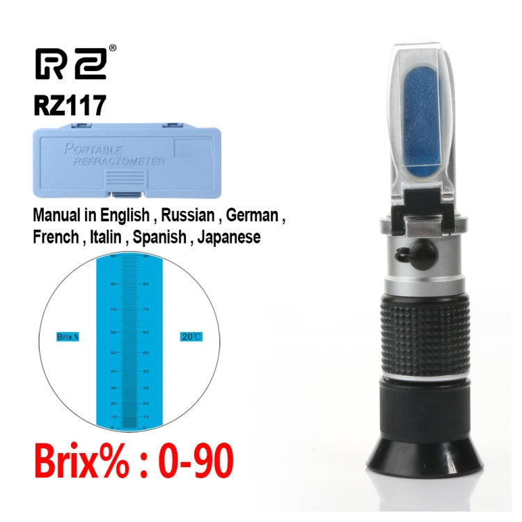 Misuratore Brix ottico portatile 0-90% per miele e zucchero