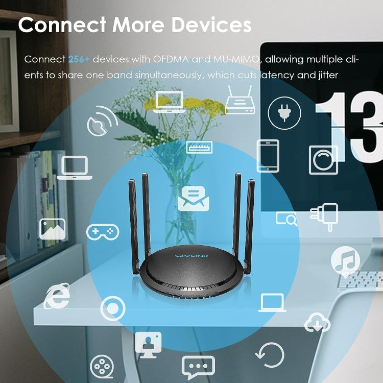 WAVLINK WN531MX3 Copertura più ampia AX3000 WiFi 6 Router wireless Ripetitore wireless dual band, US Plug, UK Plug, EU Plug, AU Plug
