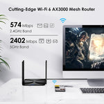 WAVLINK WN586X3 Router Gigabit Ethernet wireless Wi-Fi 6 AX3000 Mesh Router Dual Band, US Plug, UK Plug, EU Plug, AU Plug
