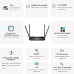 WAVLINK WN586X3 Router Gigabit Ethernet wireless Wi-Fi 6 AX3000 Mesh Router Dual Band, US Plug, UK Plug, EU Plug, AU Plug