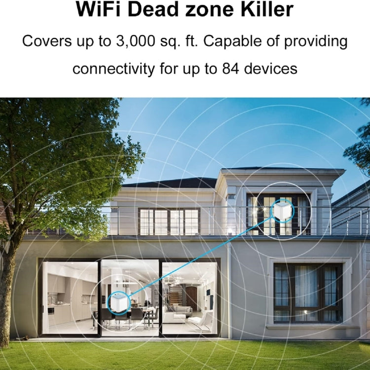 WAVLINK WN535M2 Per Home Office 2 pezzi Router wireless Mesh AC1200 Amplificatore di segnale WiFi dual band, US Plug, UK Plug, EU Plug, AU Plug