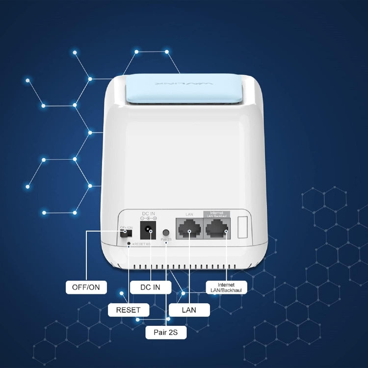 WAVLINK WN535M2 Per Home Office 2 pezzi Router wireless Mesh AC1200 Amplificatore di segnale WiFi dual band, US Plug, UK Plug, EU Plug, AU Plug