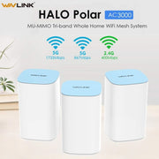 WAVLINK WN551K3 3 pz AC3000 Ripetitore Wireless WiFi Antenna Integrata Tri-Band Mesh Router Wireless, US Plug, UK Plug, EU Plug, AU Plug