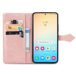 Custodia per telefono in pelle goffrata Mandala Flower, For Samsung Galaxy S24+ 5G, For Samsung Galaxy S24 5G, For Samsung Galaxy A25 5G