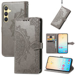 Custodia per telefono in pelle goffrata Mandala Flower, For Samsung Galaxy S24+ 5G, For Samsung Galaxy S24 5G, For Samsung Galaxy A25 5G