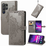 Custodia per telefono in pelle goffrata Mandala Flower, For Samsung Galaxy S25 Ultra 5G, For Samsung Galaxy C55, For Samsung Galaxy M55, For Samsung Galaxy S24 Ultra 5G