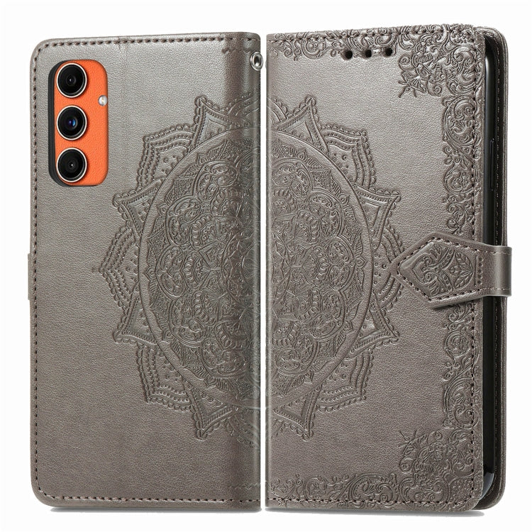 Custodia per telefono in pelle goffrata Mandala Flower, For Samsung Galaxy S25 Ultra 5G, For Samsung Galaxy C55, For Samsung Galaxy M55, For Samsung Galaxy S24 Ultra 5G