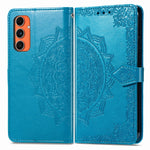 Custodia per telefono in pelle goffrata Mandala Flower, For Samsung Galaxy S25 Ultra 5G, For Samsung Galaxy C55, For Samsung Galaxy M55, For Samsung Galaxy S24 Ultra 5G