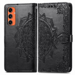 Custodia per telefono in pelle goffrata Mandala Flower, For Samsung Galaxy S25 Ultra 5G, For Samsung Galaxy C55, For Samsung Galaxy M55, For Samsung Galaxy S24 Ultra 5G